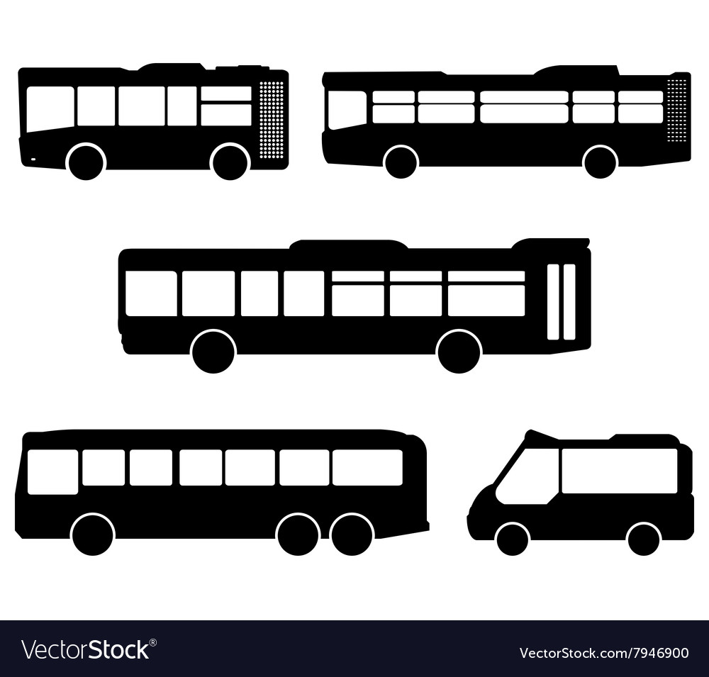 Bus on white background