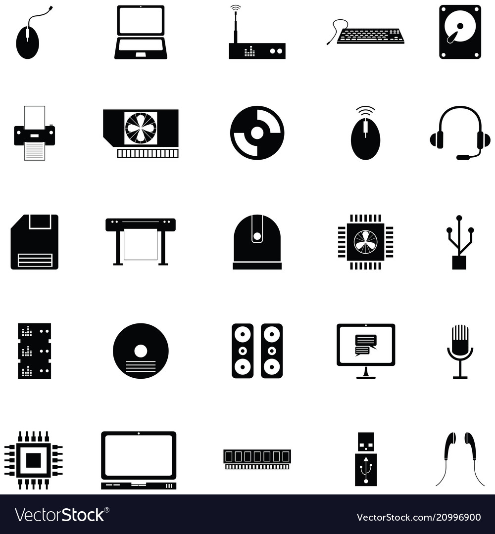 Icons für Computerausrüstung