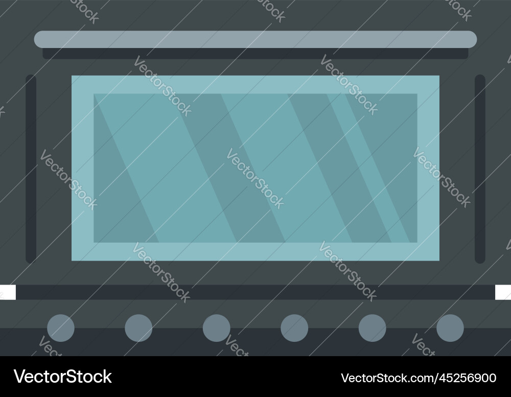 Defrost oven icon flat electric con Royalty Free Vector