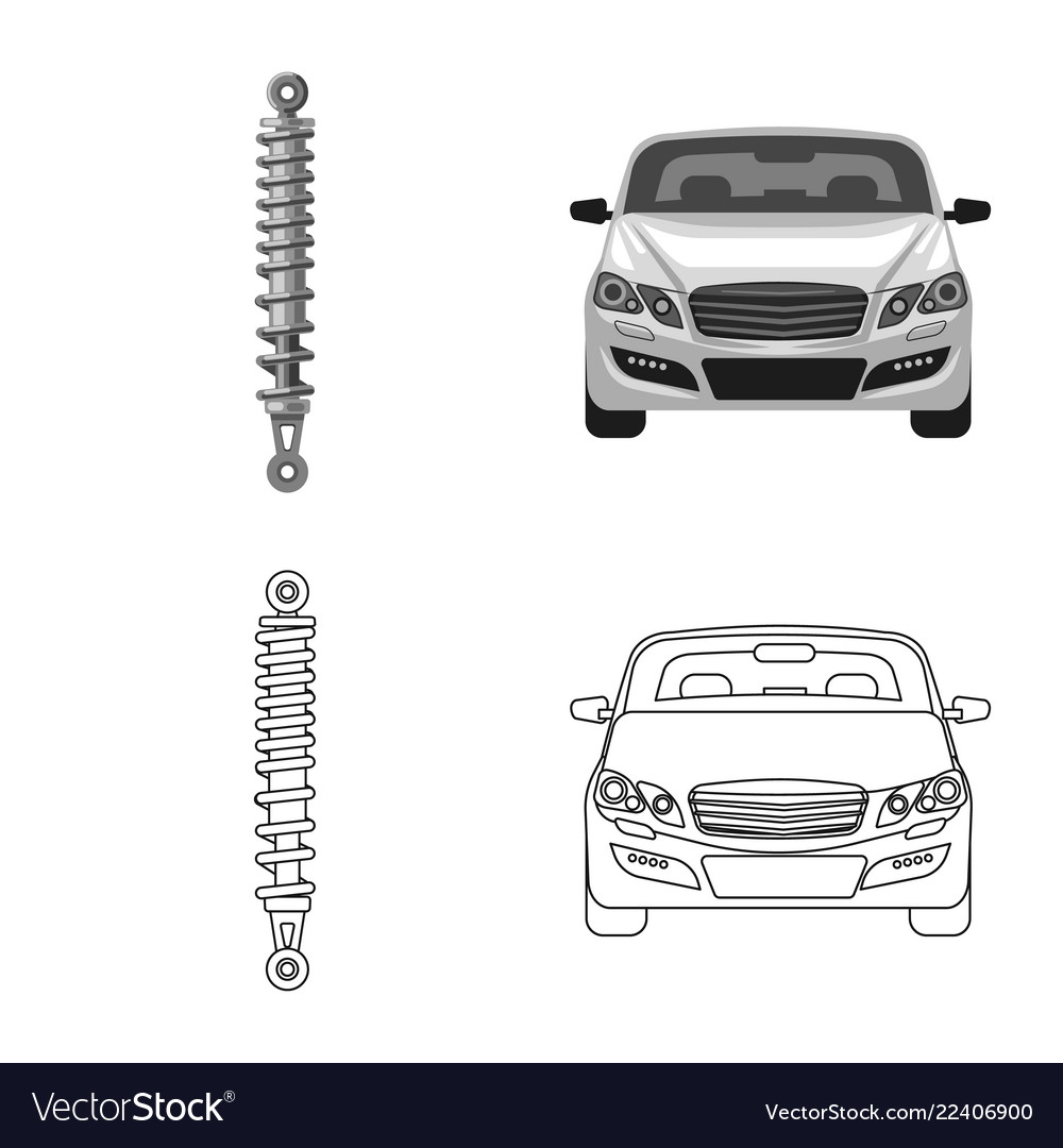 Design of auto and part sign set