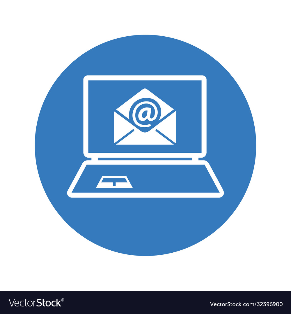 Email inbox mail icon blue color