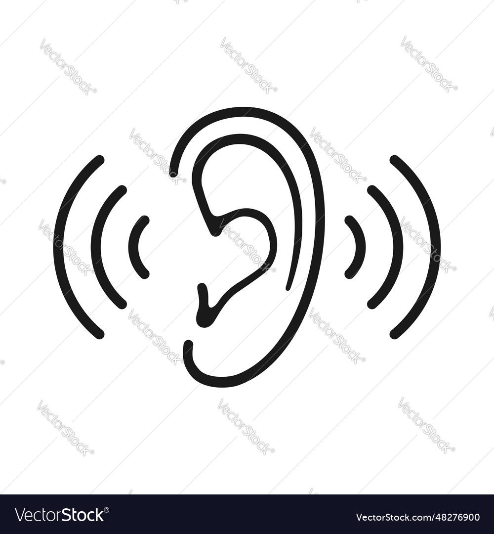 Listening icon Royalty Free Vector Image - VectorStock