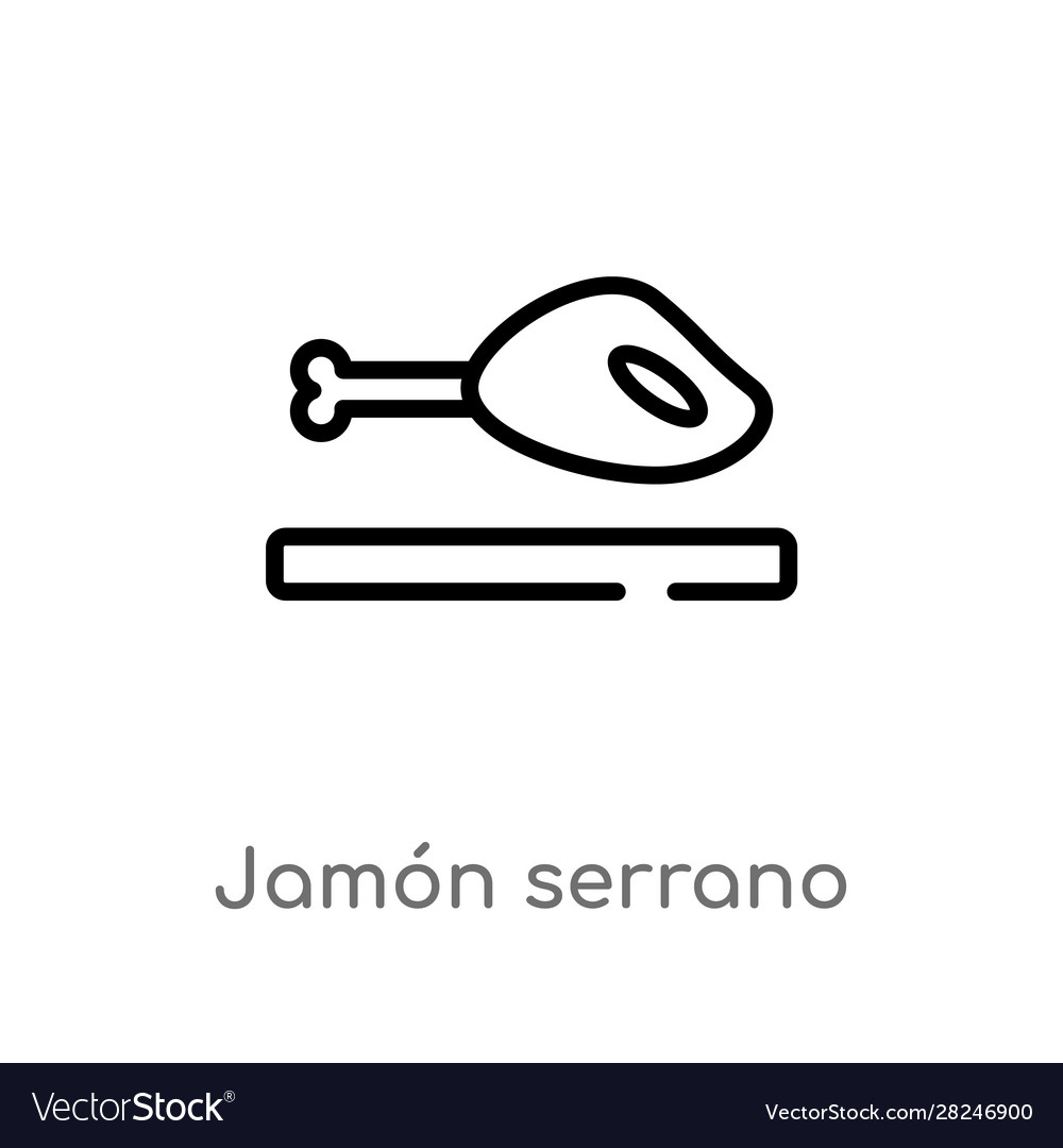 Outline jamn serrano icon isolated black simple