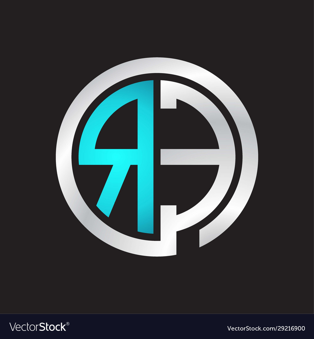 Re initial logo linked circle monogram Vector Image Re initial logo linked circle monogram