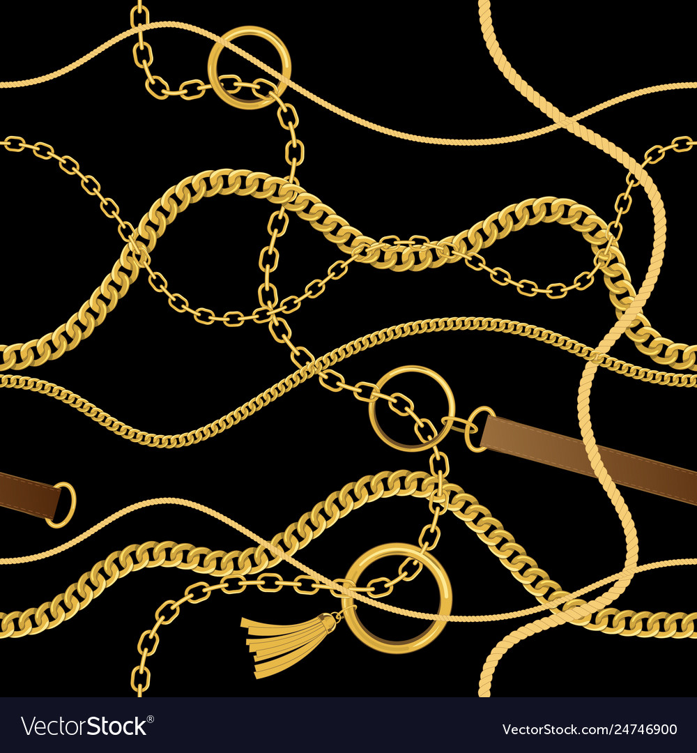 Seamless vintage pattern with chains Royalty Free Vector