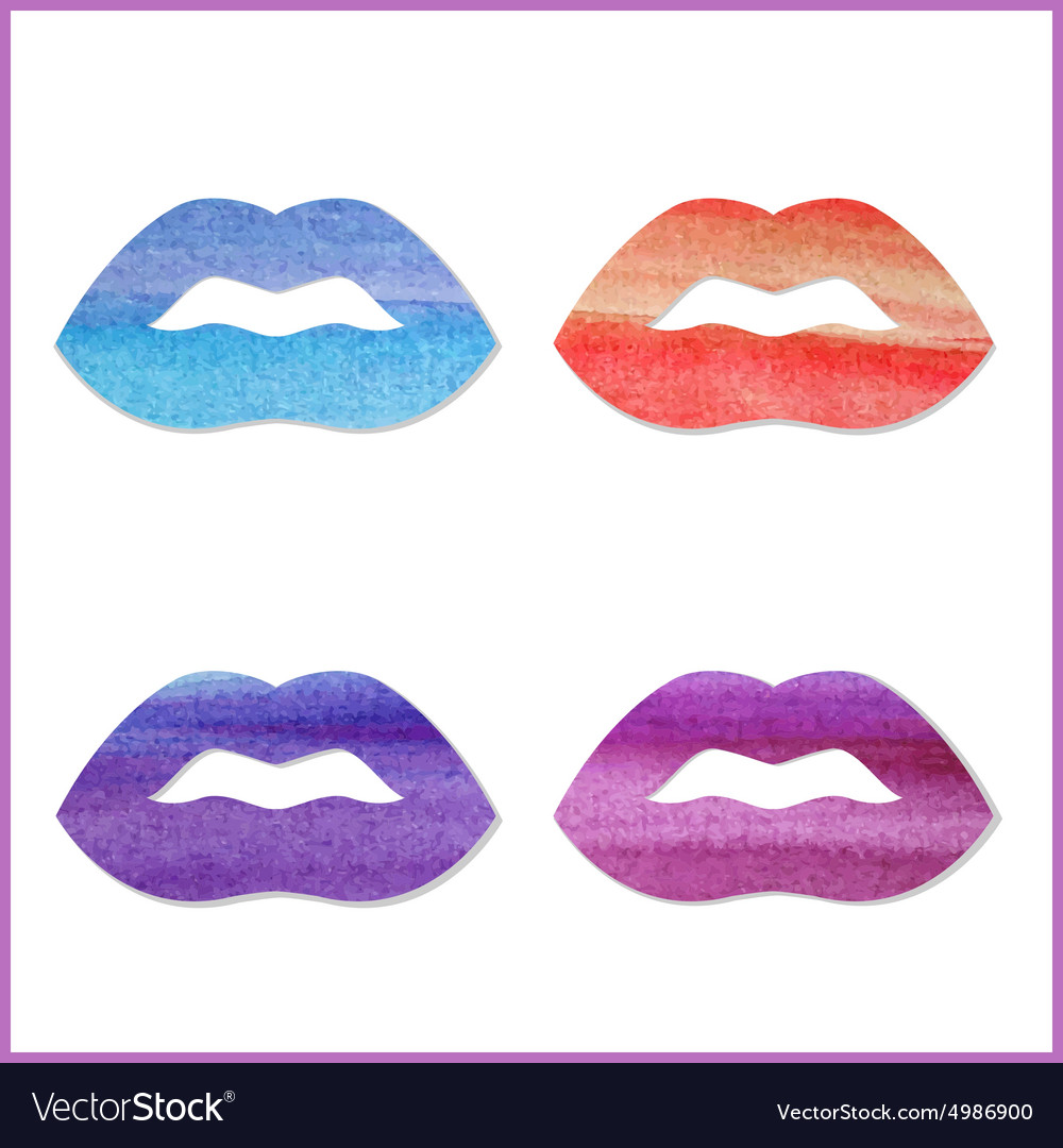 Set of lips icon