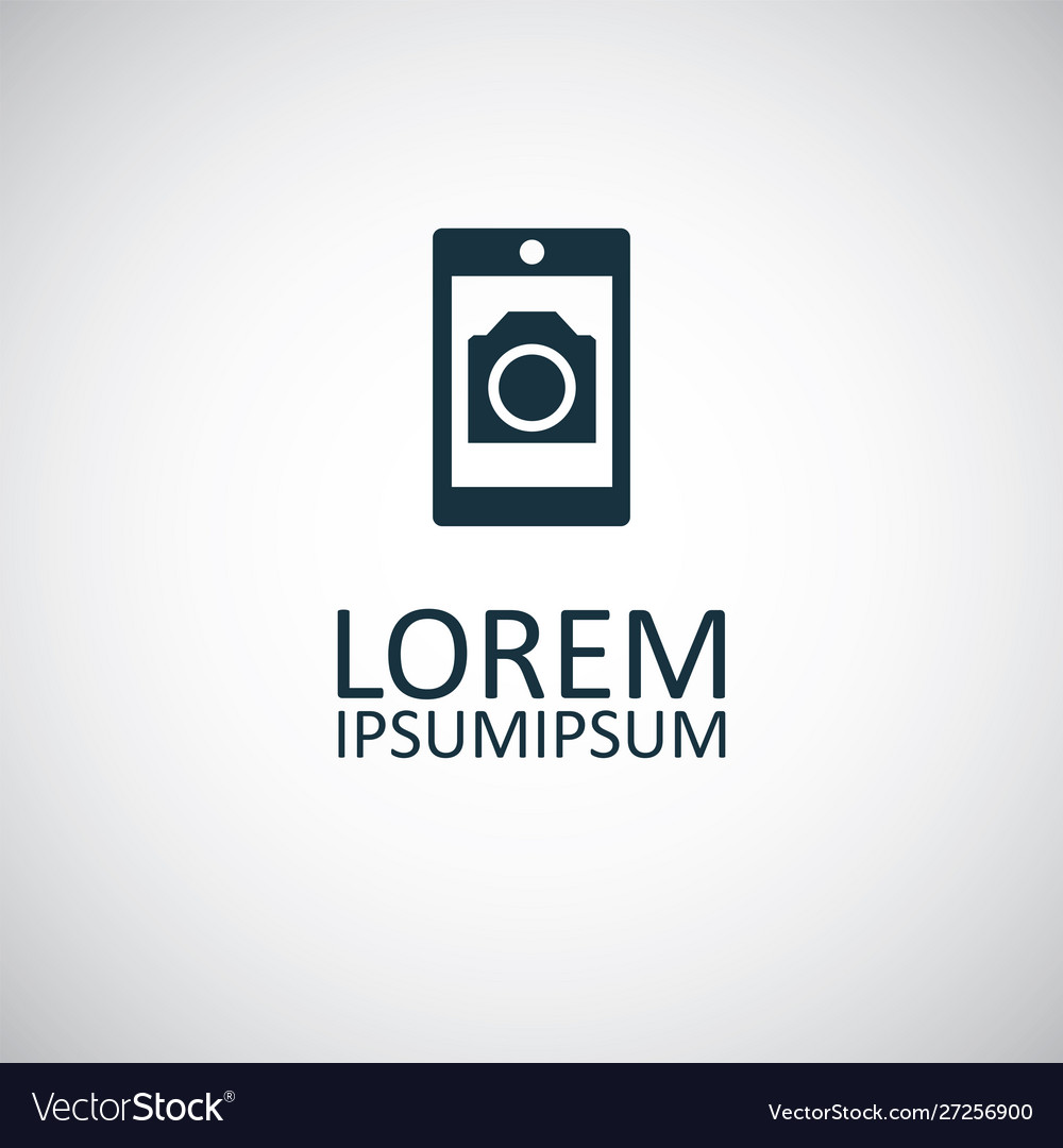 Smartphone photo camera icon for web and ui