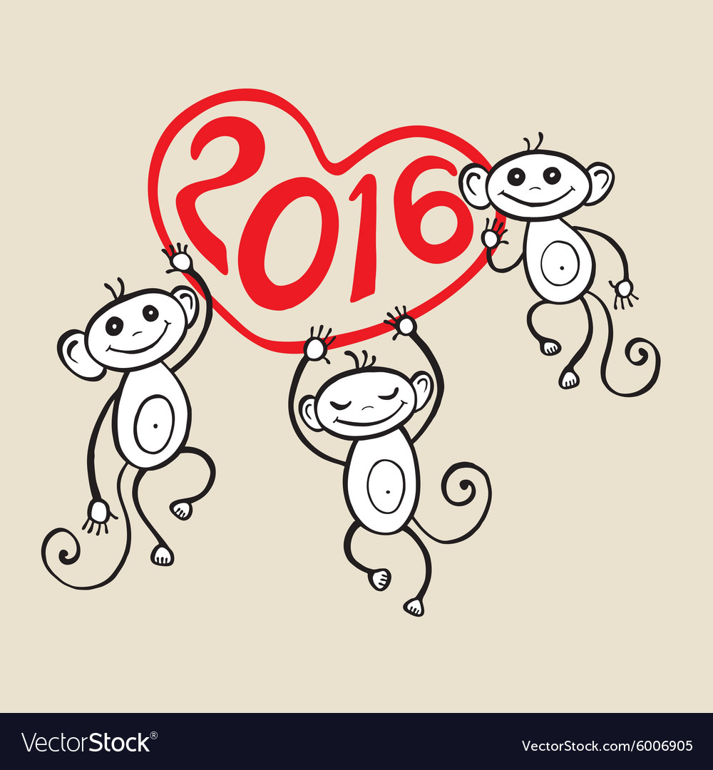 2016 Chinese Zodiac Monkey New Year