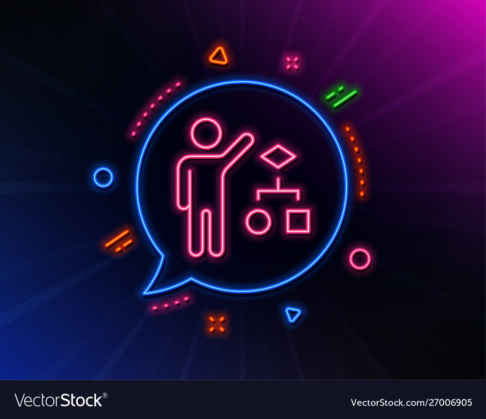 Algorithm line icon business management sign Vector Image Algorithm line icon business management sign