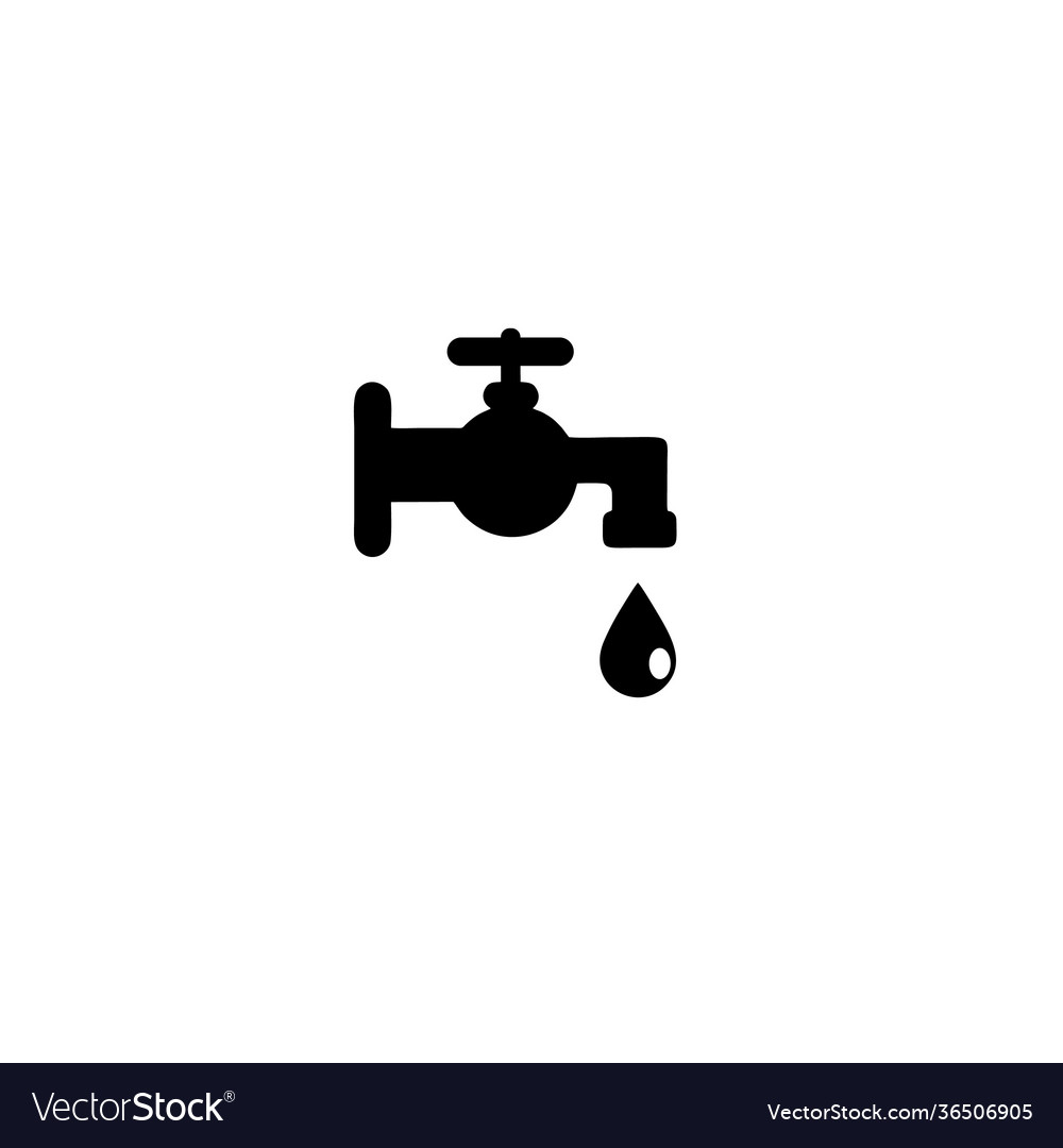 Badezimmer Wasserhahn Ikone Vector Image Badezimmer Wasserhahn Ikone