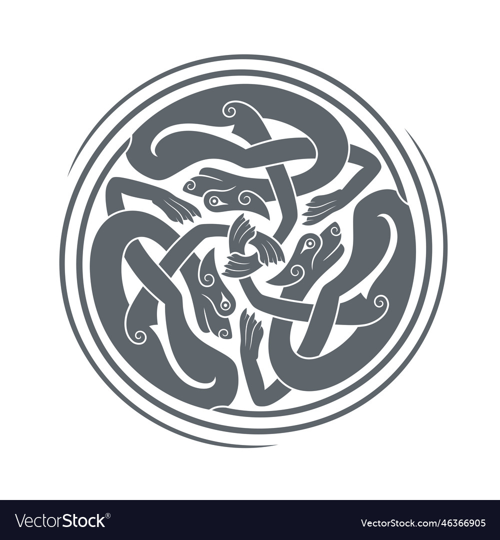 Celtic circlar knot old ethnic ornaments Vector Image