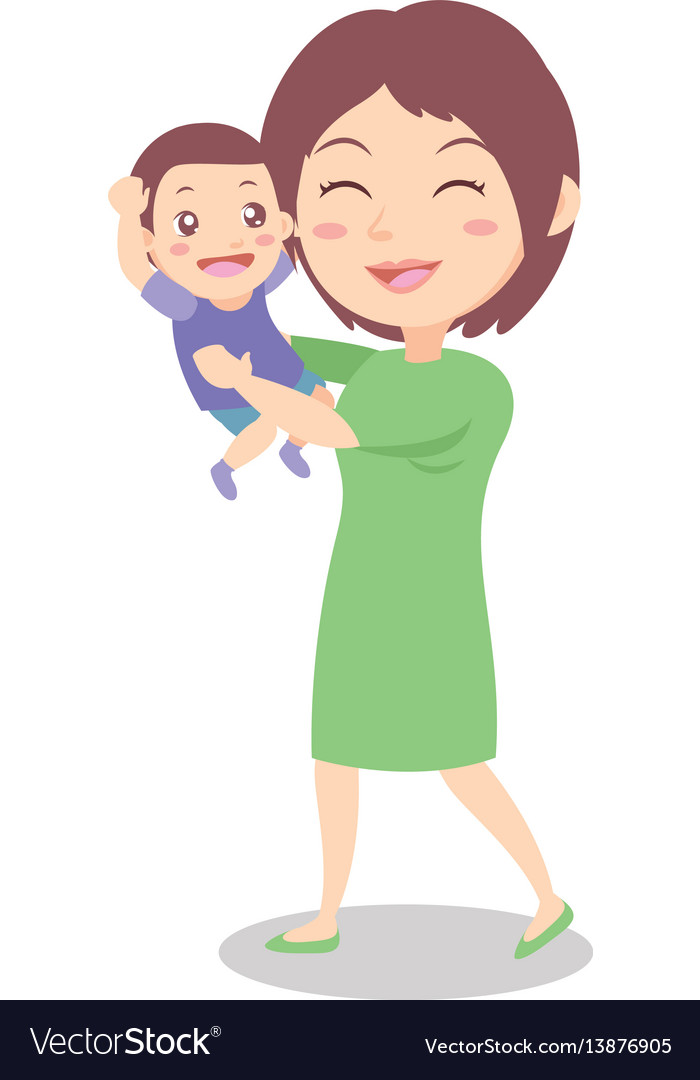 Character mother with baby style