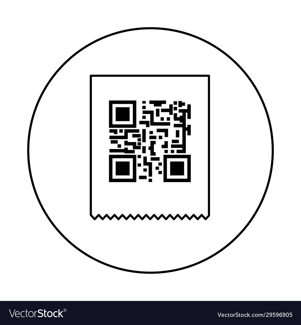 Classic qr code in frame circular