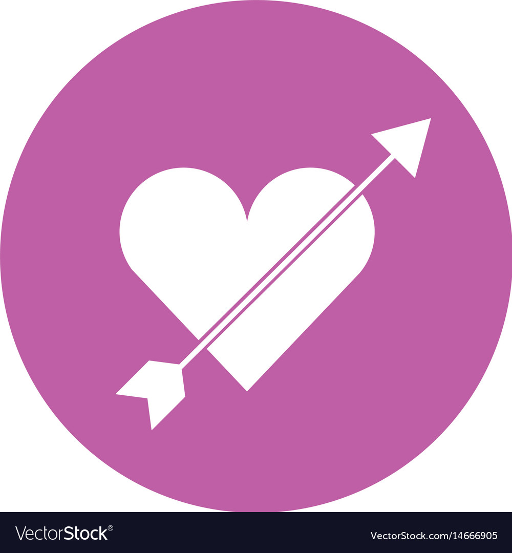 Cute heart love with arrow