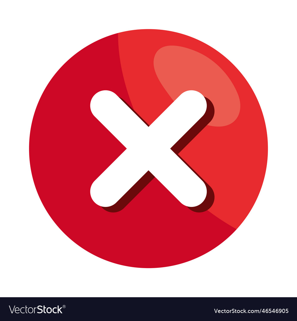 Error alert button symbol