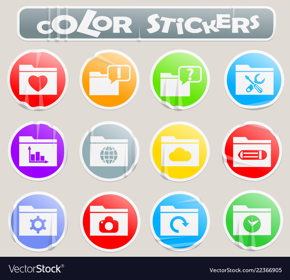 Folder color stickers
