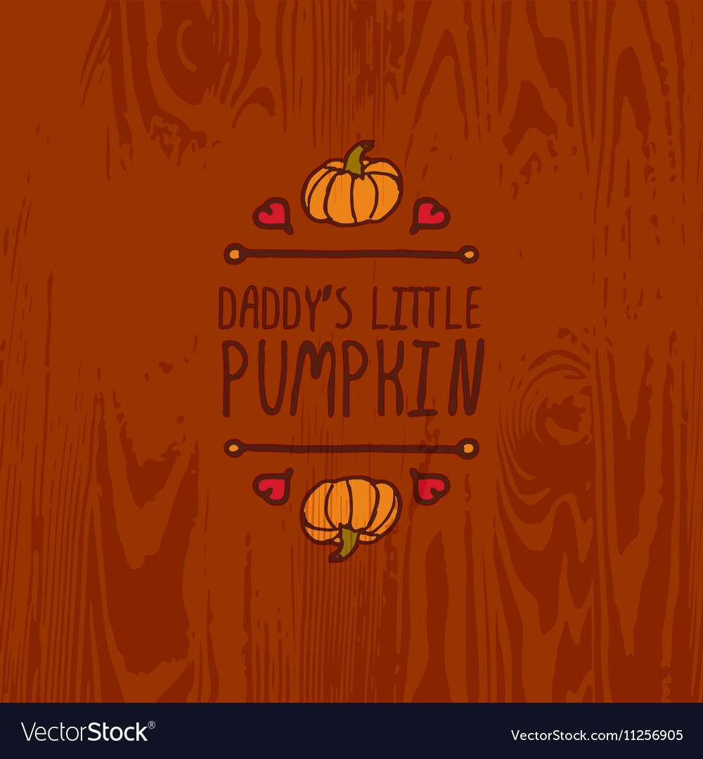 Handdrawn autumn element with text