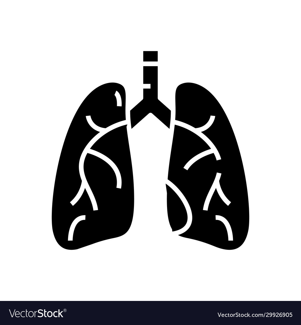 Internal organ lung black icon concept Royalty Free Vector