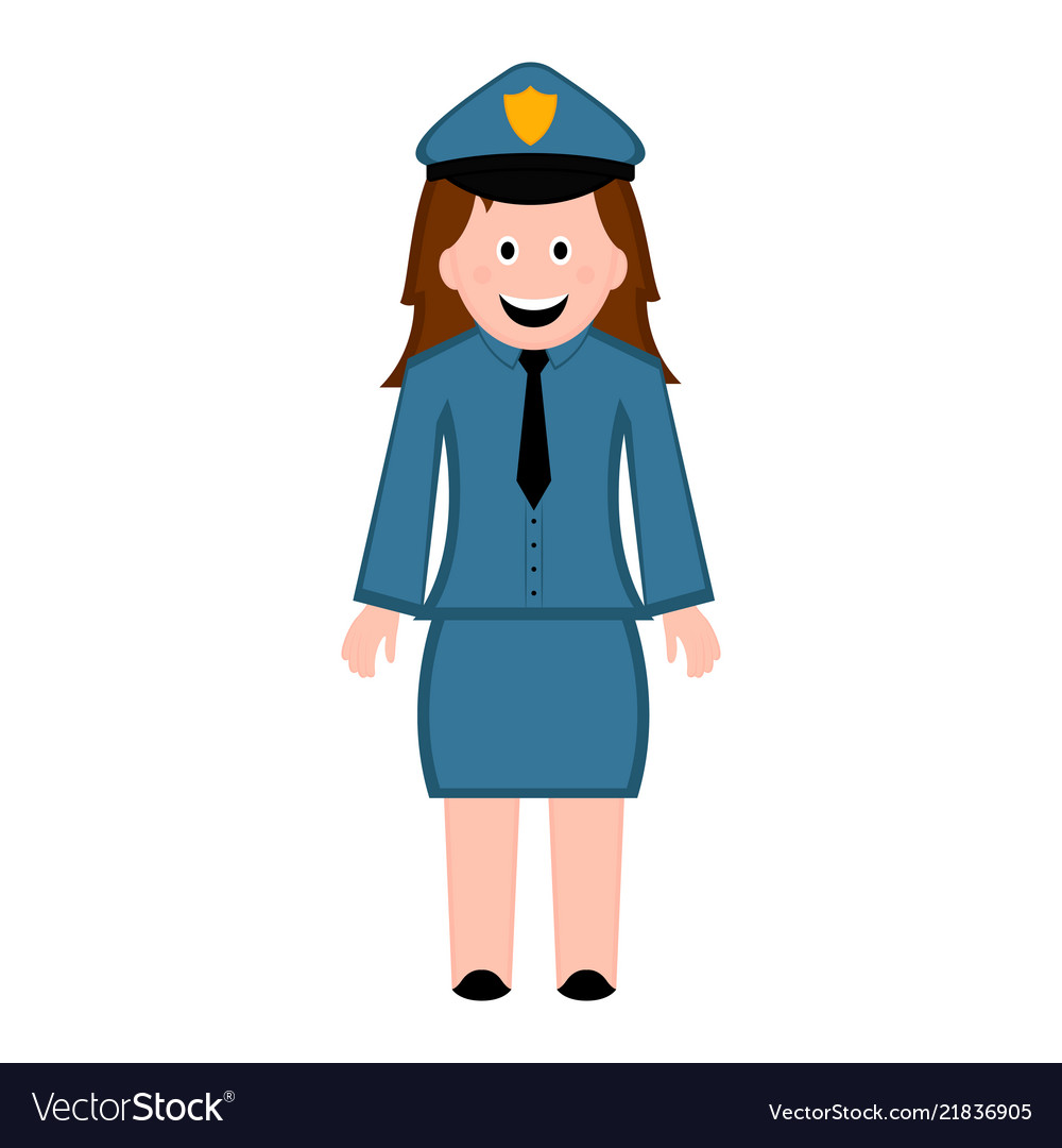 Isolated female police officer icon Royalty Free Vector