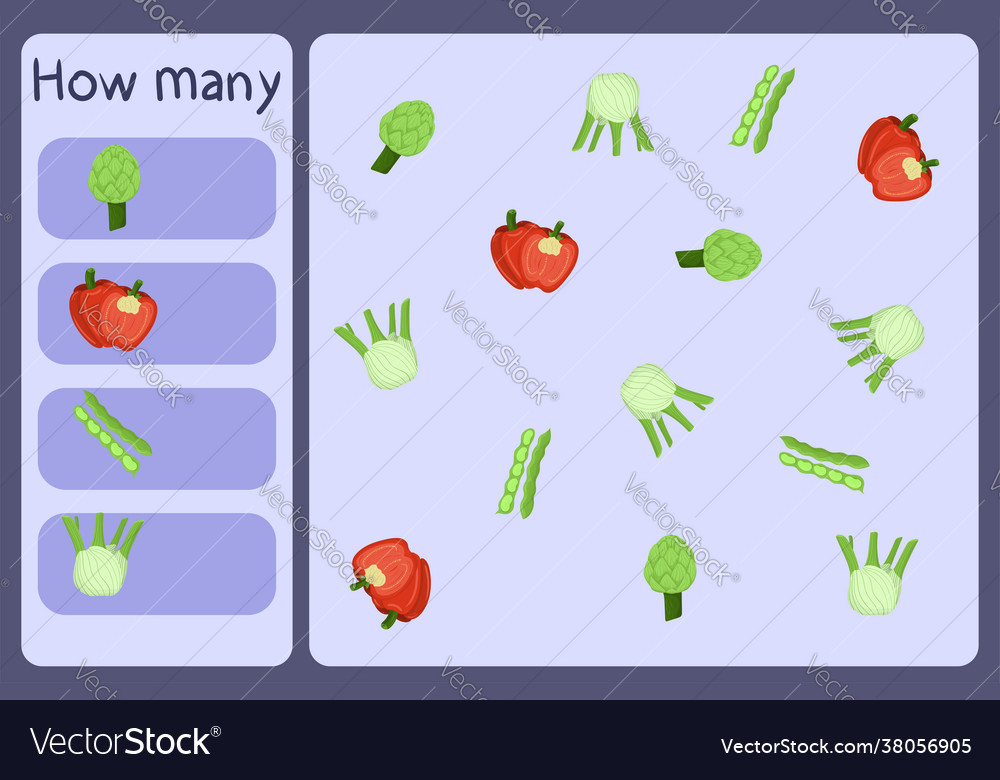 Kids mathematical mini game - count how many