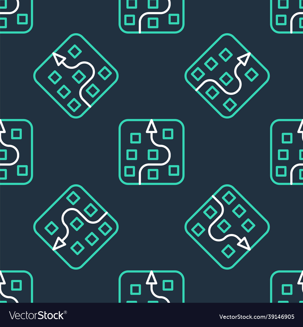 Line neural network icon isolated seamless pattern vector image Line neural network icon isolated seamless pattern