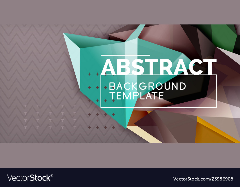 Low poly design 3d triangular shape background Vector Image Low poly design 3d triangular shape background