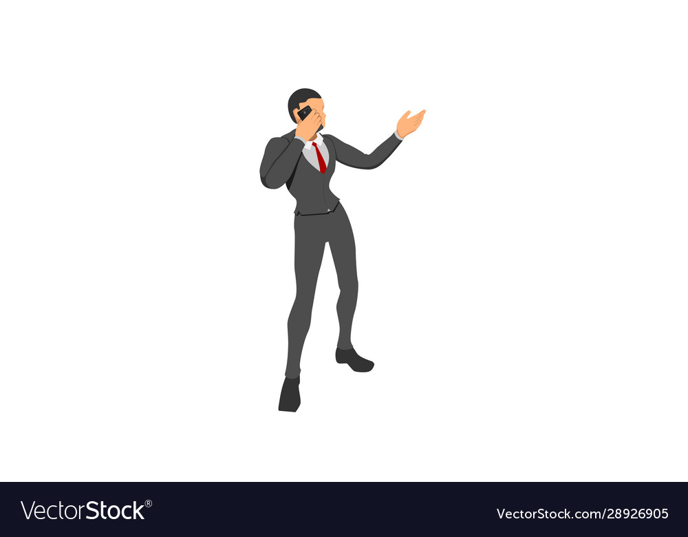 Man talking using a cellphone gesture