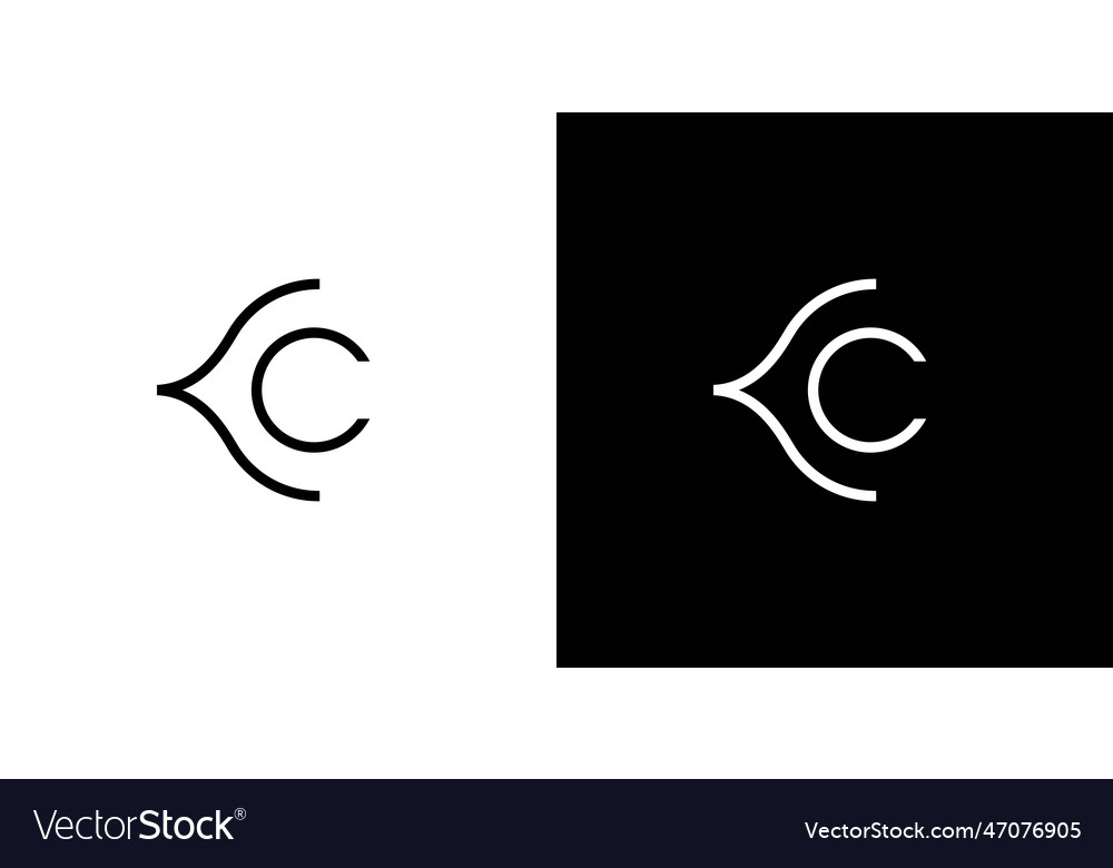 Modern and unique letter c initials logo design 3 Vector Image Modern and unique letter c initials logo design 3