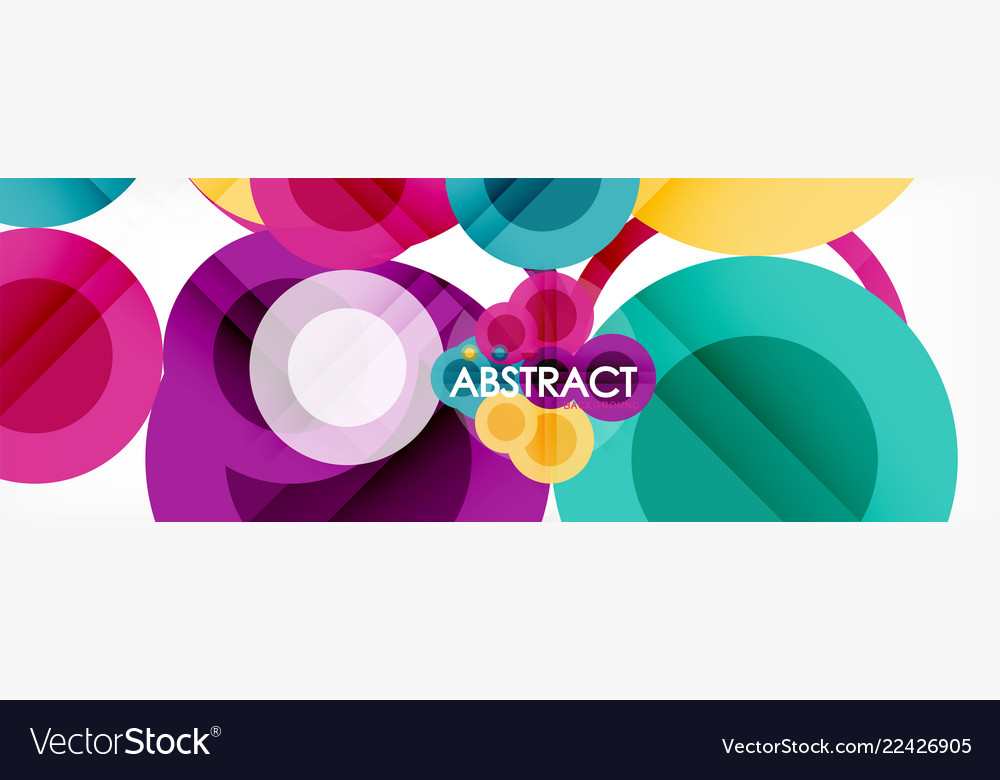 Overlapping circles design background Vector Image Overlapping circles design background