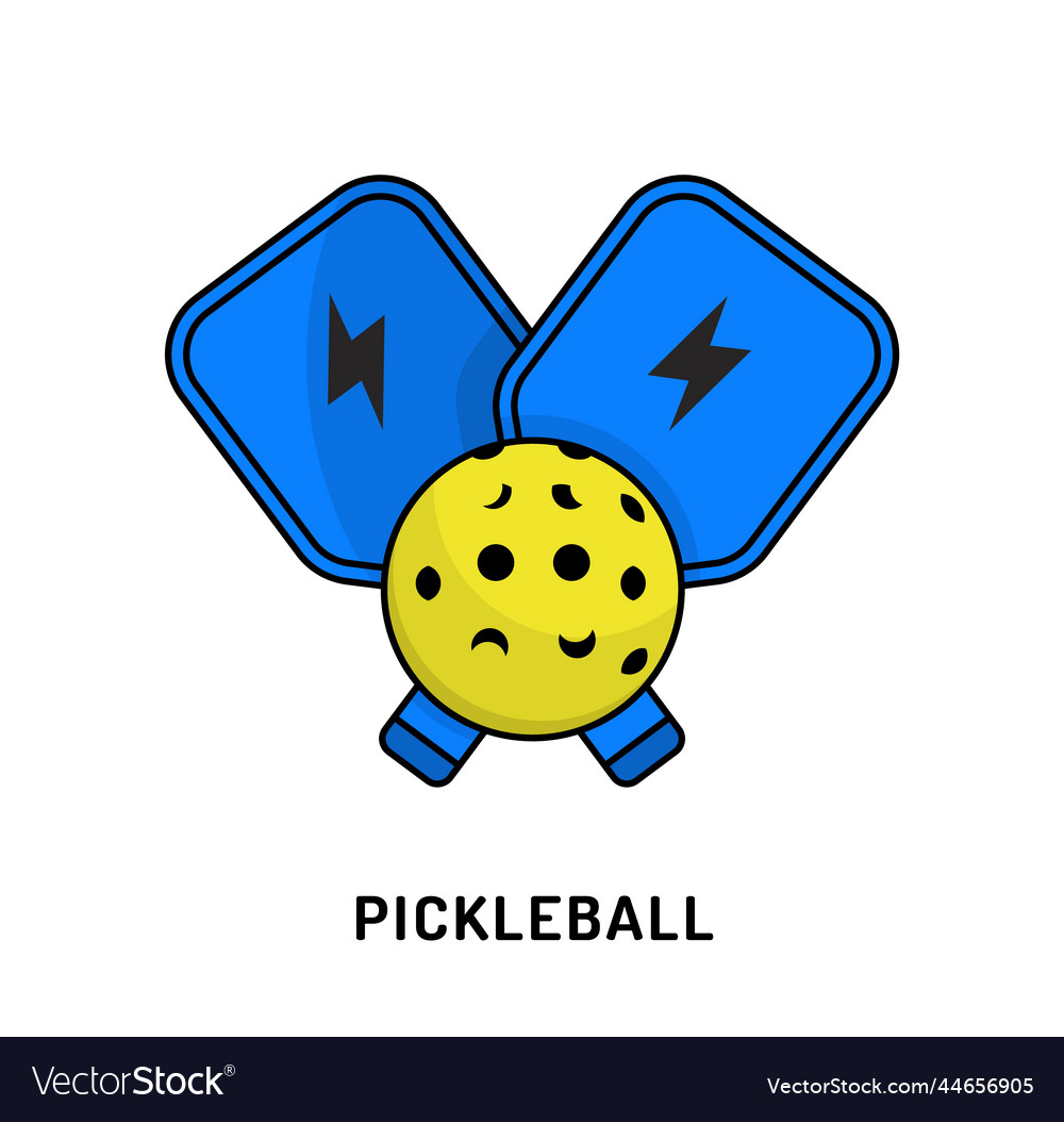 Pickleball symbol new indoor or outdoor racket