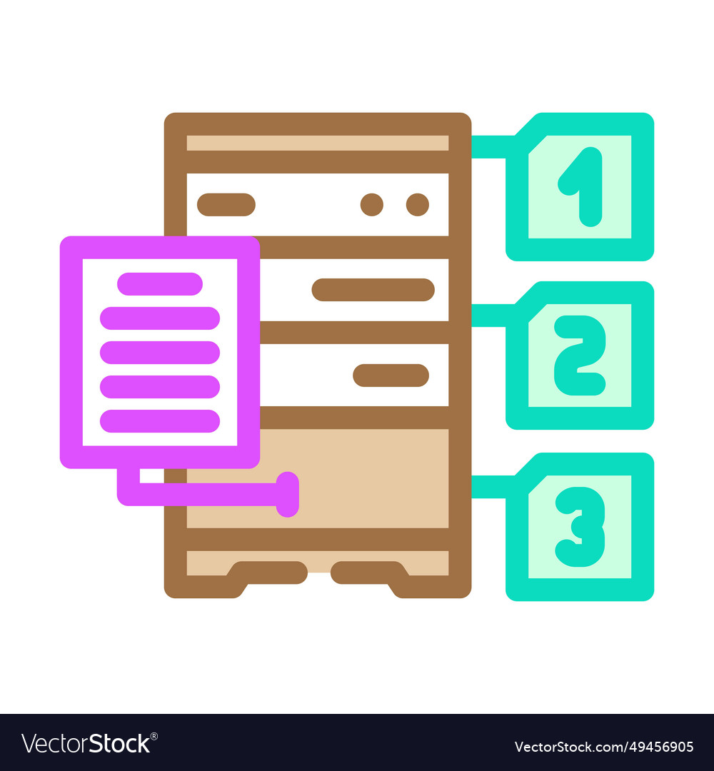 Query optimization database color icon vector image Query optimization database color icon