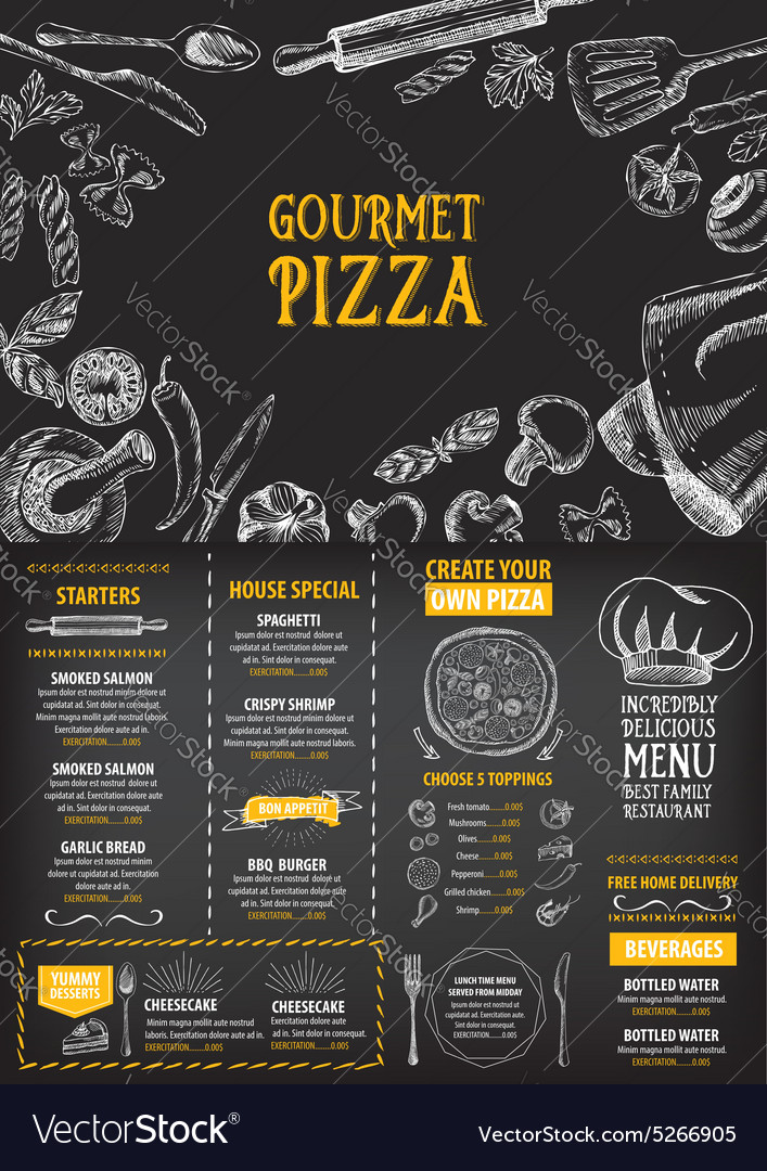 restaurant cafe menu template