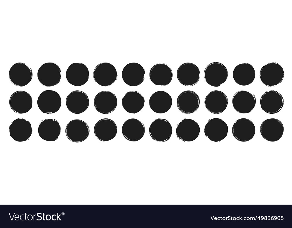 Set of circle brushes elements different