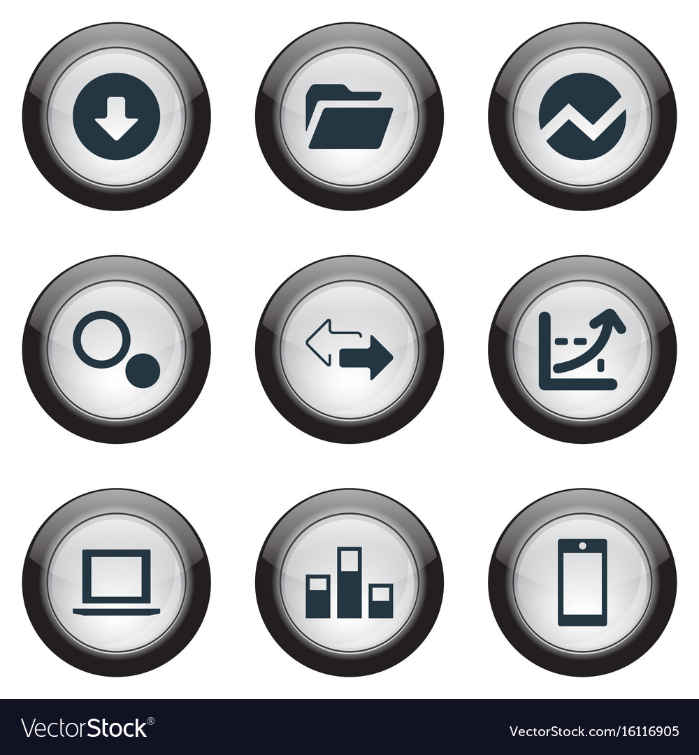 Set of simple data icons
