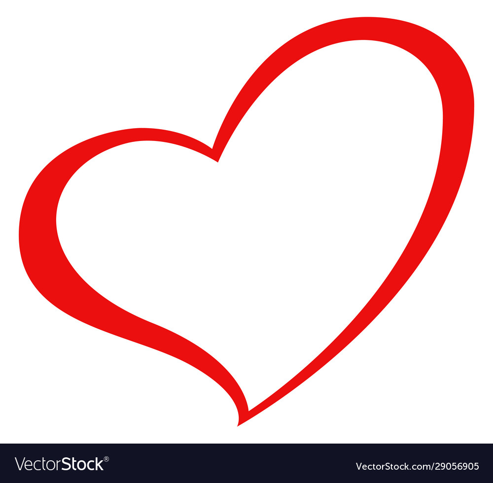 Download Silhouette red heart shape symbol love Royalty Free Vector