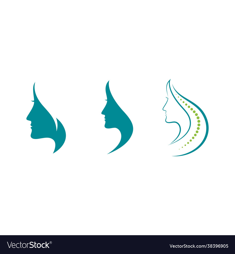 Woman face silhouette character Vector Image Woman face silhouette character
