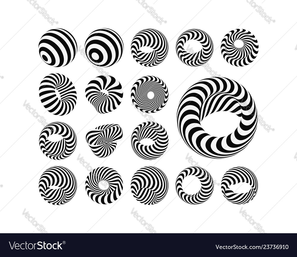 Abstract design element optical art vector image Abstract design element optical art