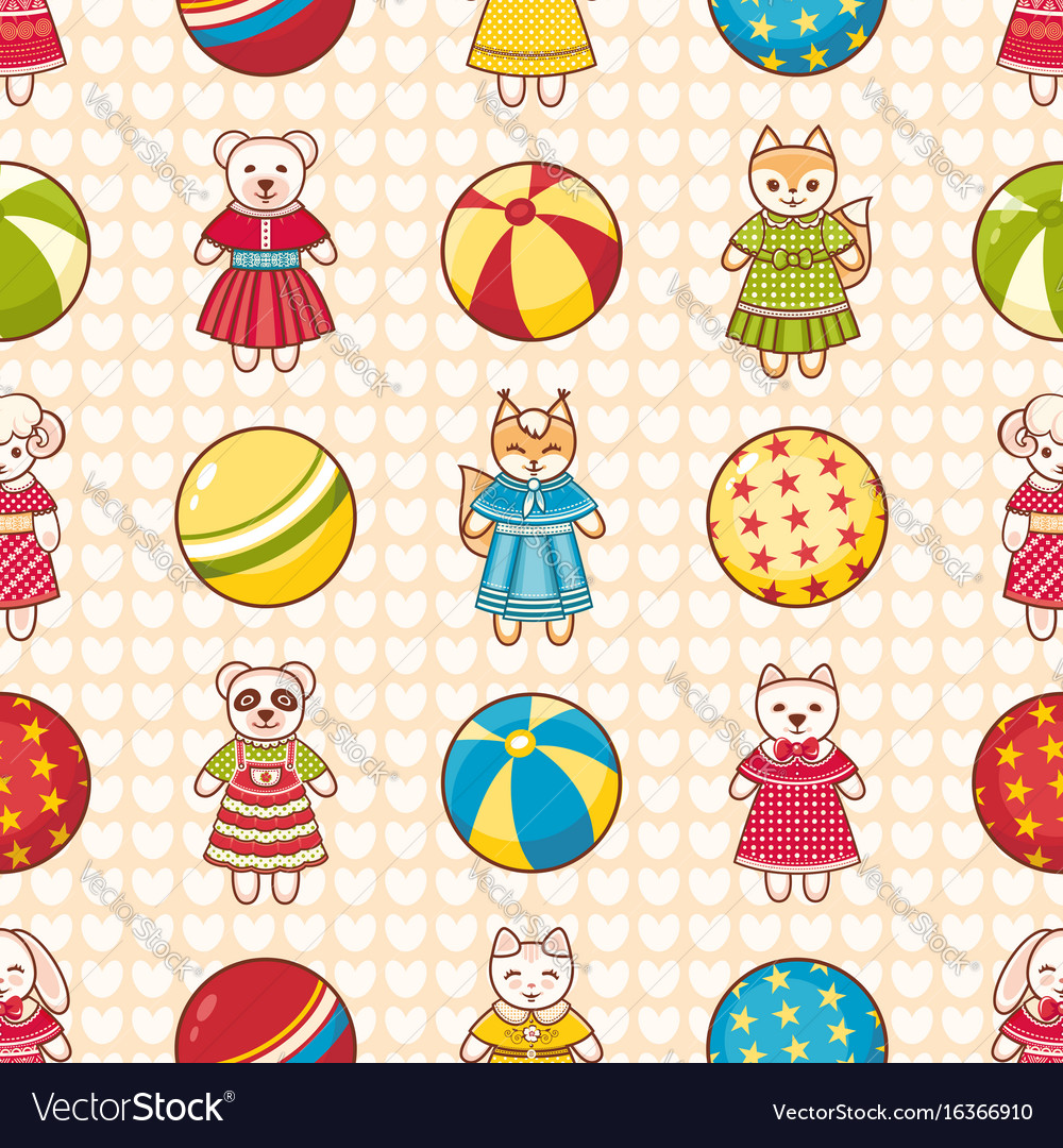 Child toy seamless pattern design element