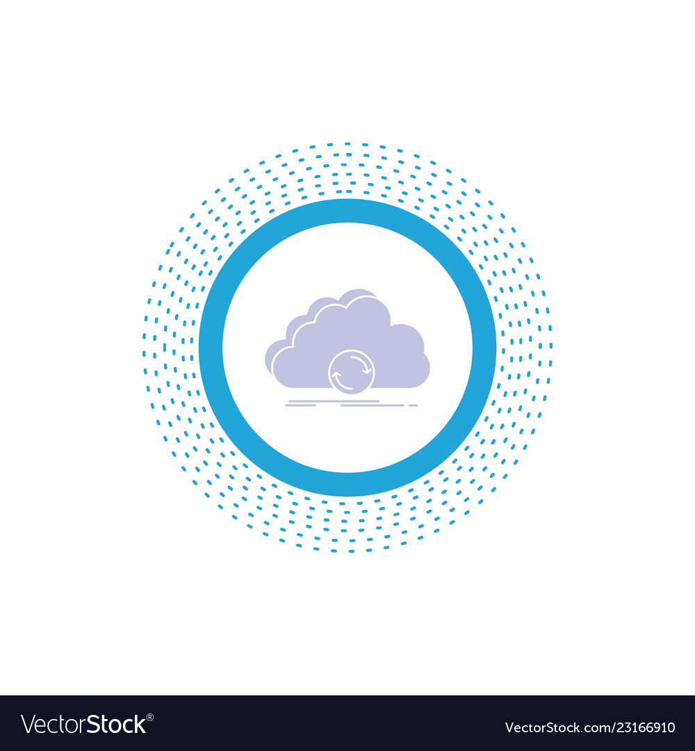 Cloud syncing sync data synchronization glyph