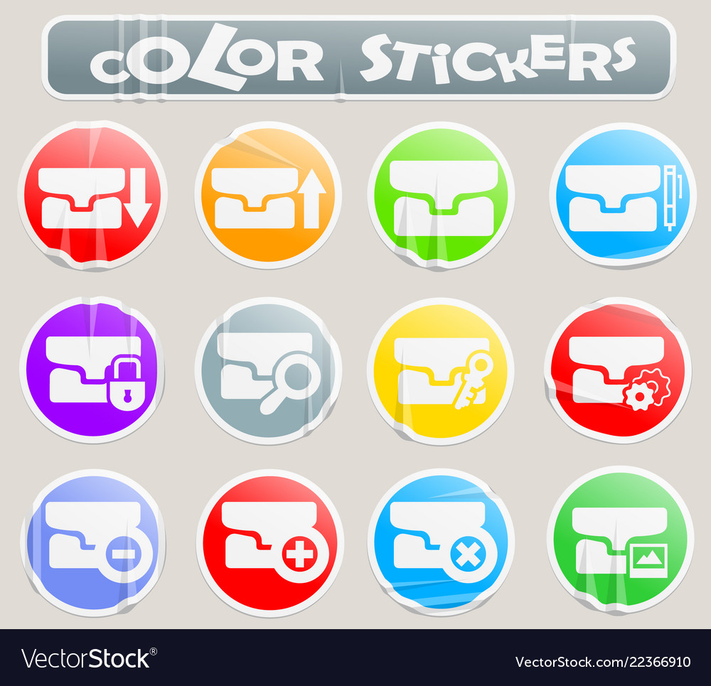 Folder color stickers