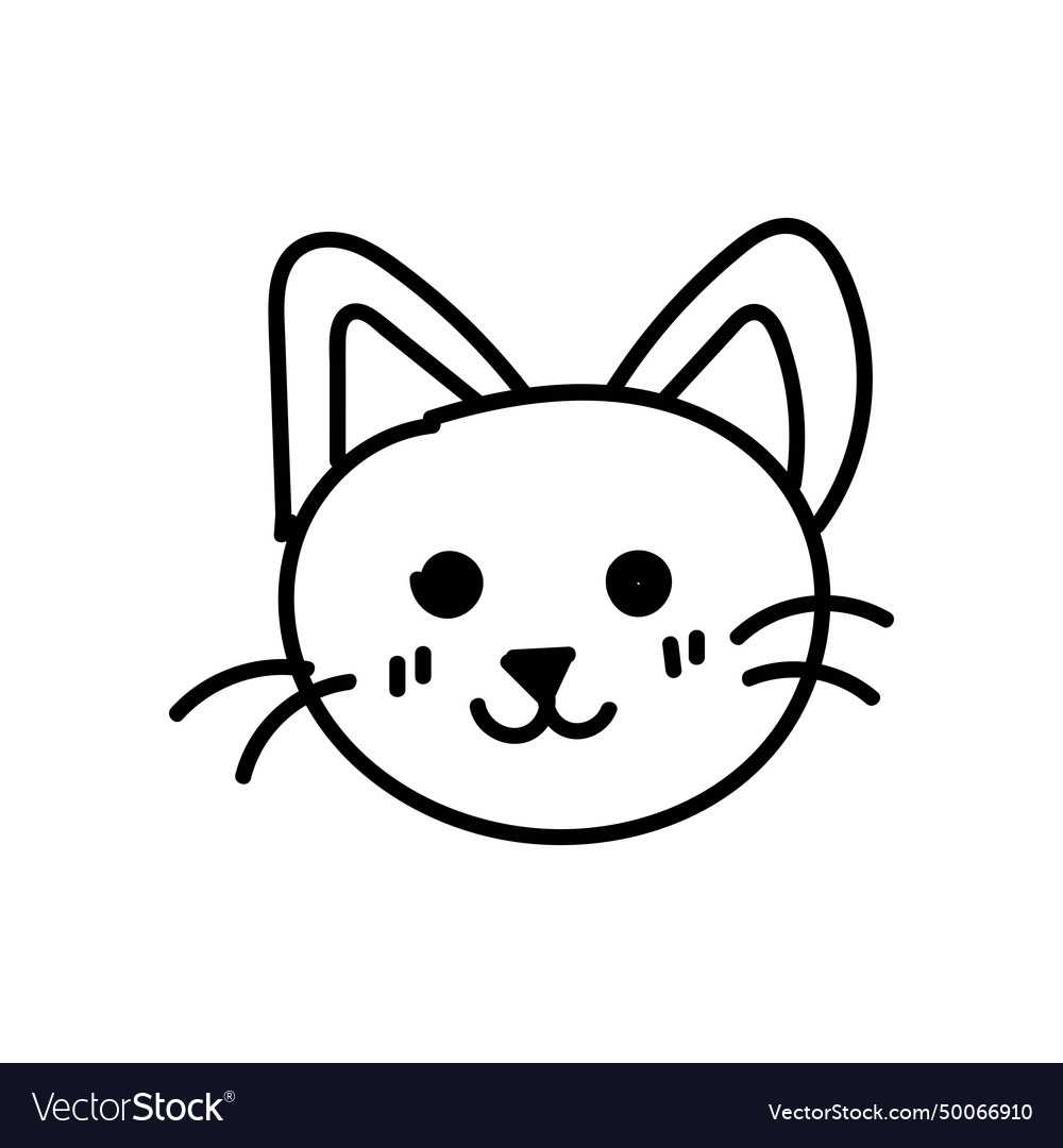 Funny Cat Face For Prin Royalty Free Vector Image