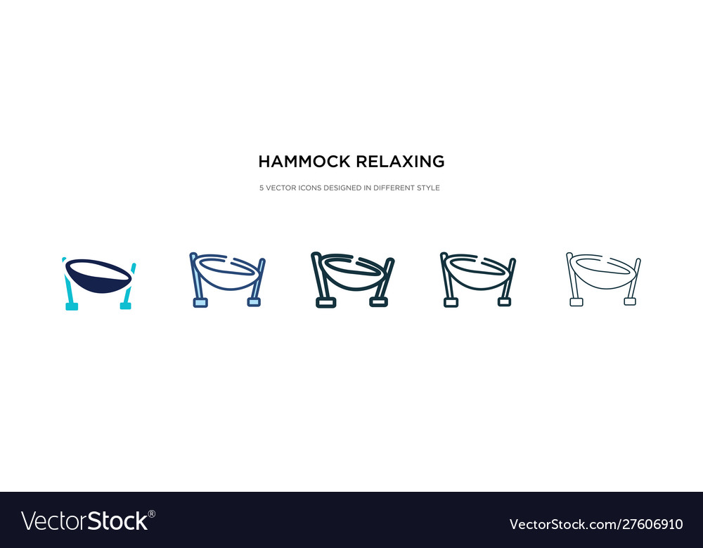 Hammock relaxing icon in different style two