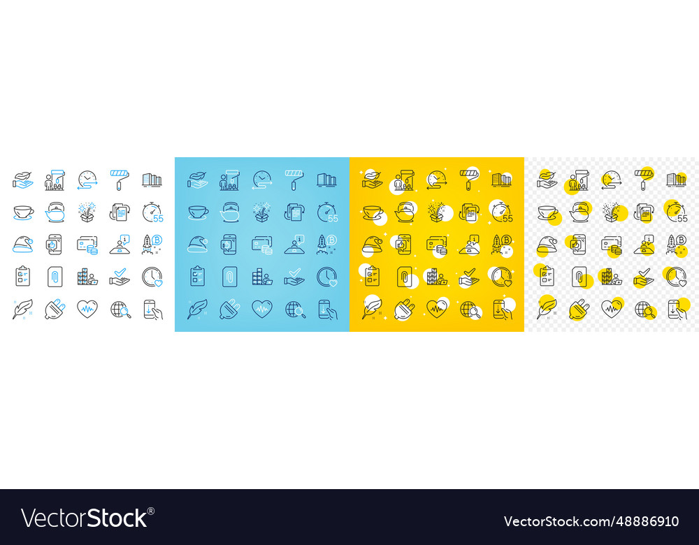 Icons-Set von dermatologisch getestetem Timer