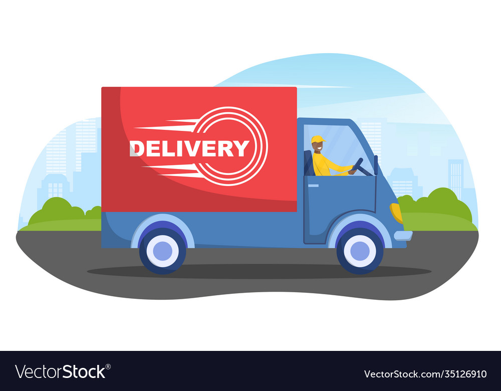 Online delivery service concept Royalty Free Vector Image