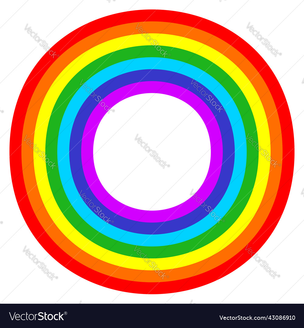Rainbow graphic element shape vector image Rainbow graphic element shape