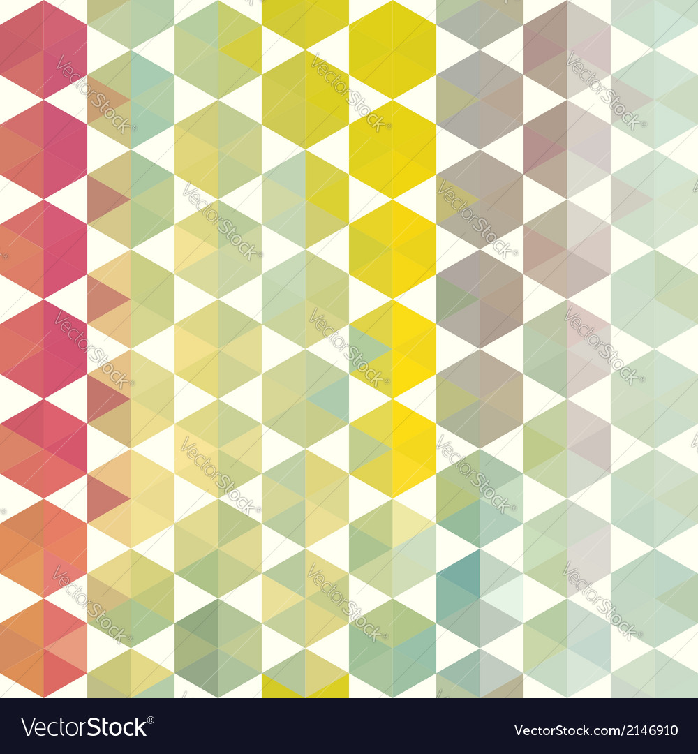Retro pattern of geometric hexagon shapes