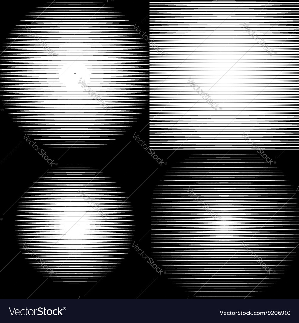 Set of retro parallel halftone lines texture