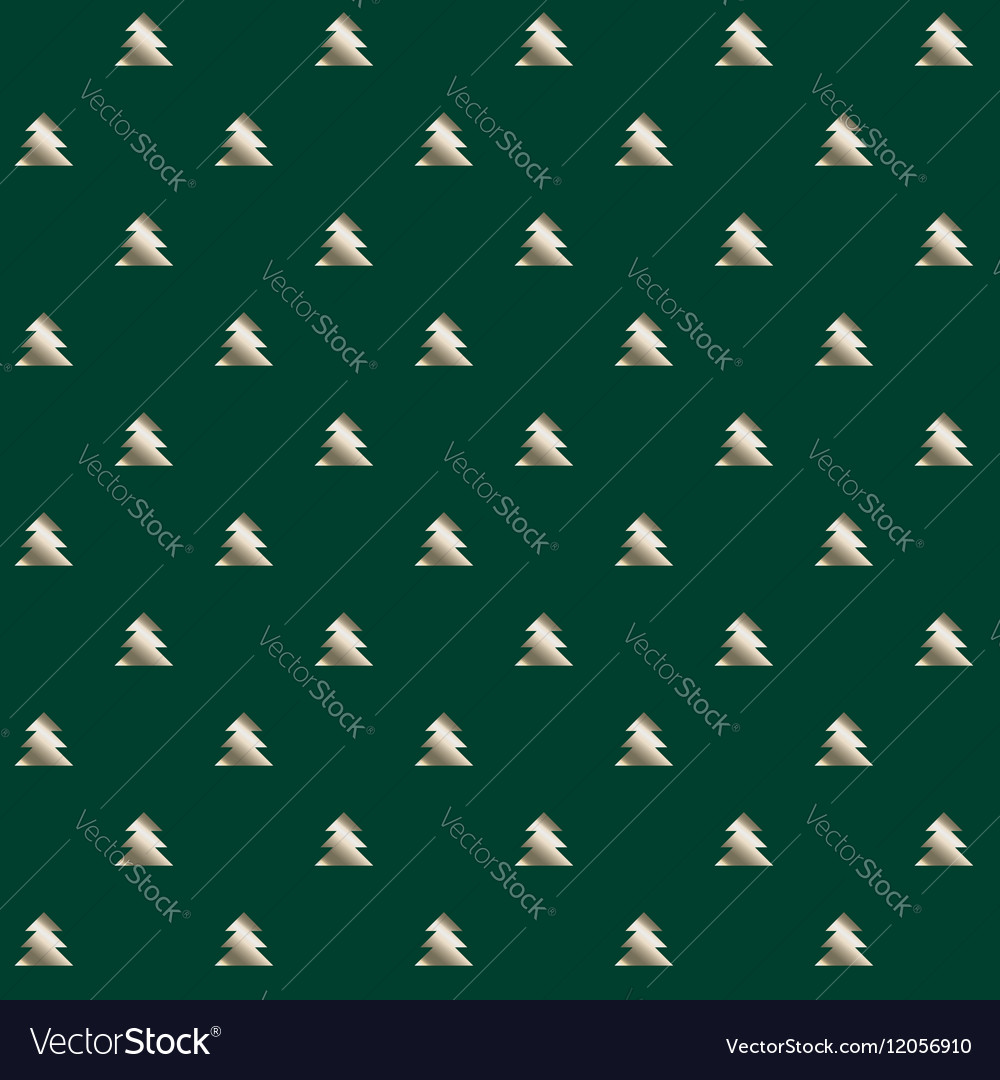 Simple elegant christmas tree seamless pattern vector image