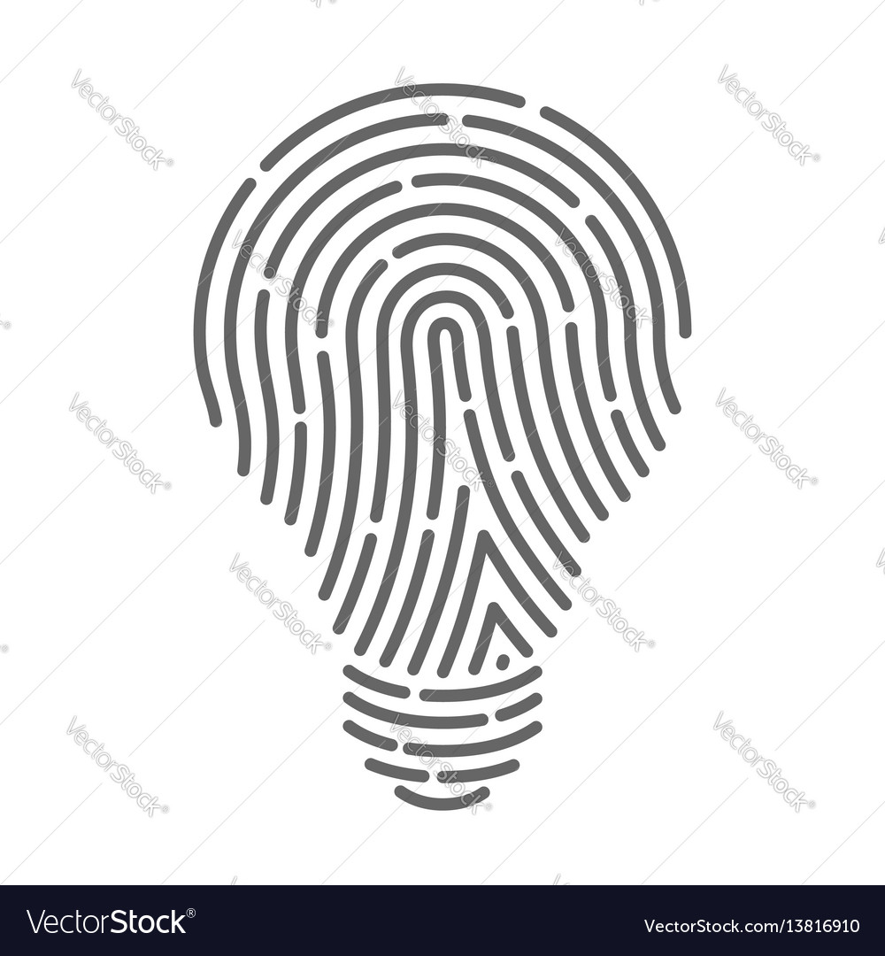 Symbol fingerprint as light bulbs