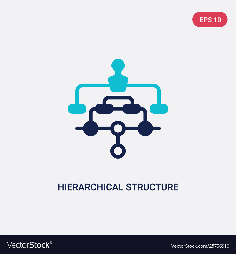 Two color hierarchical structure icon from Vector Image Two color hierarchical structure icon from